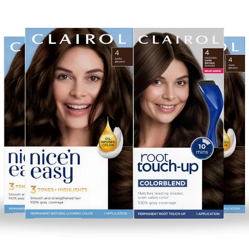 Vista 16 de Clairol Nice'n Easy 2 - Tinte permanente negro para el cabello y retoque de raíces, paquete múltiple