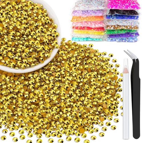 Vista 74 de 5000 piezas de 2mm de strass de resina a granel, strass de gel negros con parte posterior plana y redonda para embellecer sin termoadhesión, gemas