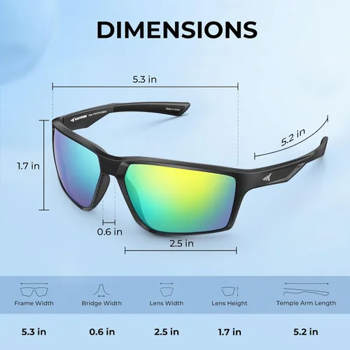 Vista 8 de KastKing Osage - Gafas de sol deportivas polarizadas para hombres y mujeres, ideales para conducir, pescar, ciclismo, correr, protección UV