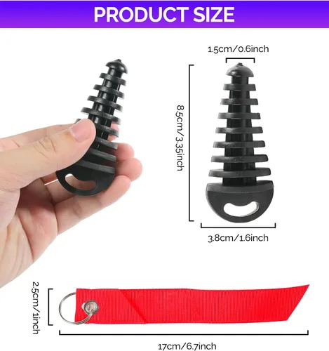 Vista 2 de RACOONA 2 unidades de tapón de lavado para el silenciador de escape, accesorio para tubo de escape de moto de tierra, tapón de lavado de 0.6"-1.5
