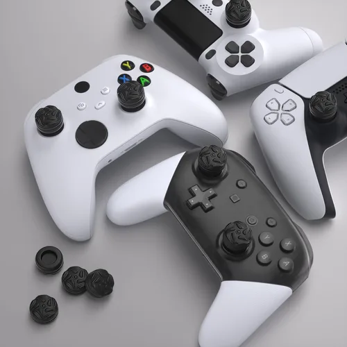 Vista 6 de PlayVital Thumbs - Tapas de cojín para el pulgar para PS54, funda de agarre para el pulgar para Xbox Series XS, tapas de agarre para el pulgar