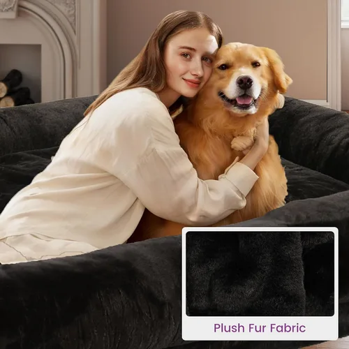 Vista 3 de Murago Cama humana para perros adultos, cama larga para perros de tamaño humano de 43 x 10 x 71 pulgadas, funda extraíble, diseño ortopédico
