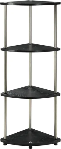 Vista 6 de Convenience Concepts Designs2Go - Estantería esquinera de 4 niveles, color negro