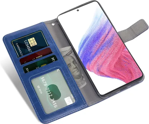Vista 2 de Funda compatible con OnePlus 10 Pro One Plus 10Pro 5G, protector de pantalla de vidrio templado y soporte de cuero para tarjetas de teléfono celular