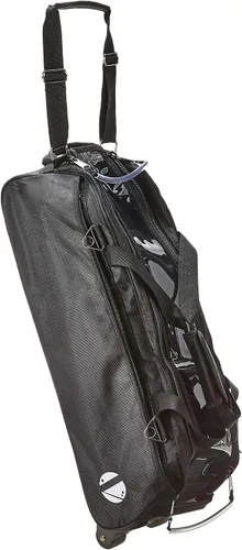 Vista 4 de Vise Bolsa de bolos con rueditas para tres bolas Negro