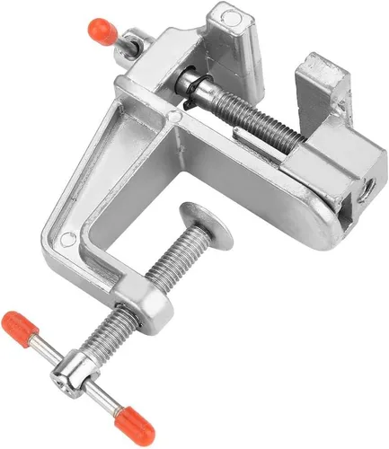 Vista 8 de Mini alicates planos Miniatura Banco Vise Abrazadera de mesa Pinzas planas Prensa de taladro Vice Mesa de aleación de aluminio Herramienta