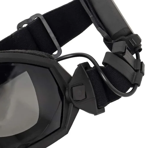 Vista 7 de H World Shopping Gafas de Airsoft antivaho con ventilador y lente intercambiable para disparos militares, gafas de seguridad y gafas