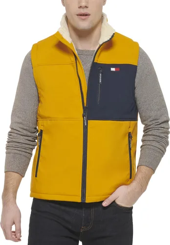 Vista 5 de Tommy Hilfiger Chaleco con forro Sherpa para hombre, Multi