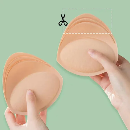 Vista 2 de Almohadillas adhesivas para brasier para mujer, copas push up transpirables para lencería y bikini con relleno extraíble