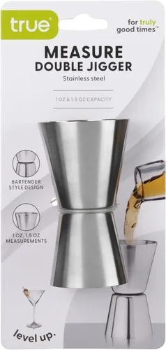 Vista 10 de True Big Jig - Jigger de medición de cóctel para camarero, doble jiggers de acero inoxidable duradero, herramientas de barra, accesorios de bar
