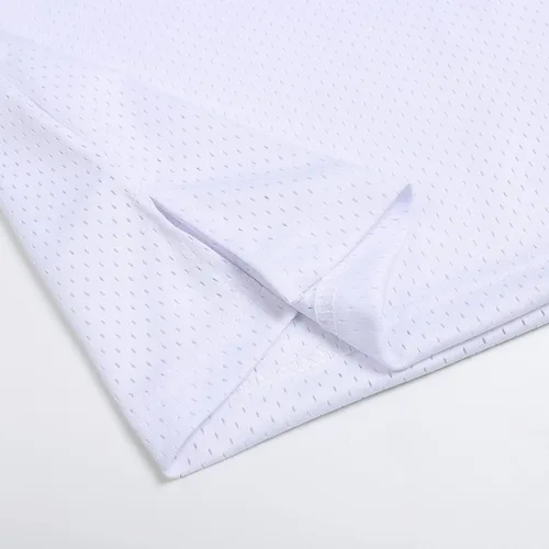 Vista 6 de DEHANER - Camiseta de baloncesto en blanco para hombre, de malla, entrenamiento, entrenamiento, deportes, uniformes de equipo, trajes para fanáticos