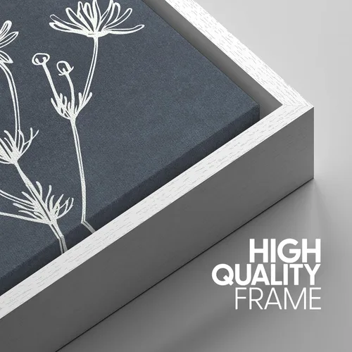 Vista 145 de SIGNWIN Lienzo enmarcado para pared, juego de arte de collage de hojas transparentes en blanco y negro, ilustraciones de naturaleza silvestre, arte