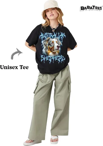 Vista 4 de Camiseta de Heavy Metal de los 80s con Animal en Negro - 100% Algodón - para Hombre y Mujer