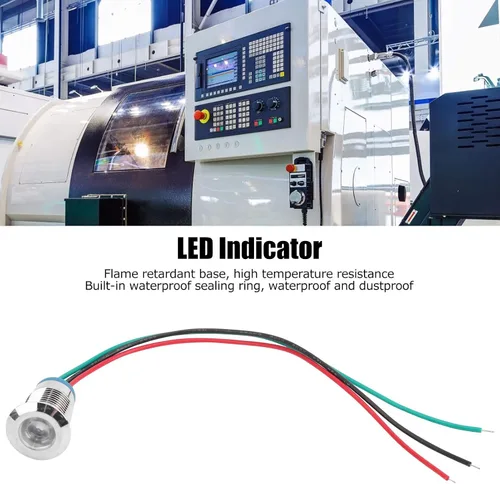 Vista 4 de Marhynchus 4 juegos de luces indicadoras LED precableadas LED redondas, impermeables, luz de 2 colores, electrodo de ánodo común de 12-24 V 0.472 in
