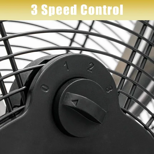 Vista 6 de HiCFM Ventilador de pedestal inclinable de 20 pulgadas, ventilador de pie de alta velocidad de 4300 CFM de 3 velocidades con potente motor de 1/5 HP