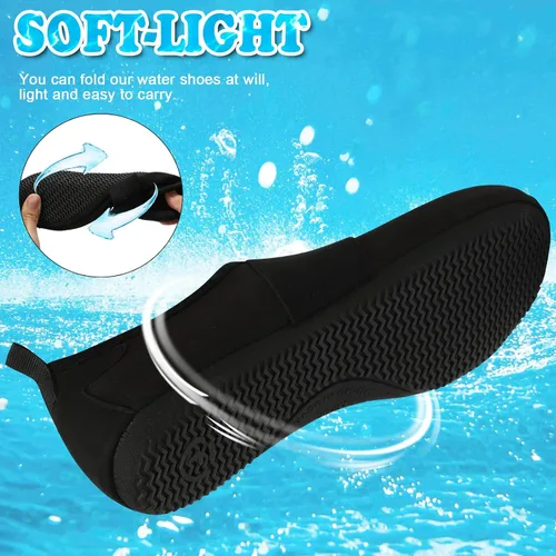 Vista 7 de VIFUUR Zapatos de agua para mujer y hombre, calcetines de agua descalzos para yoga, interiores y exteriores, playa, natación, surf, ejercicio