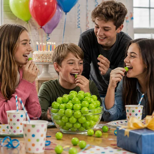 Vista 5 de Fruidles Bolas de goma con sabor a frutas, golosinas de bufé de dulces, repuestos de tamaño de máquina, certificado Kosher Parve, 1 pulgada
