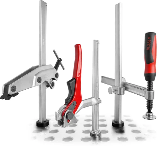 Vista 6 de Bessey TW28-30-12K Elemento de sujeción Tw28 de 11.81 pulgadas/4.72 pulgadas con mango, plata/rojo