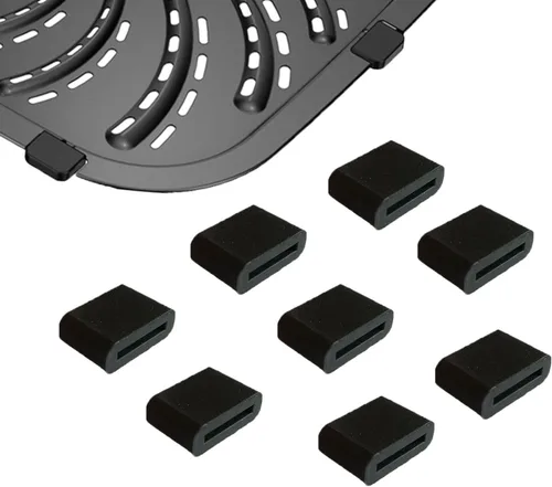 Vista 3 de 8 pestañas de goma para freidora de aire para freidora de aire de 2 cuartos de galón Ninja AF080, parachoques de goma de silicona mejorados, puntas