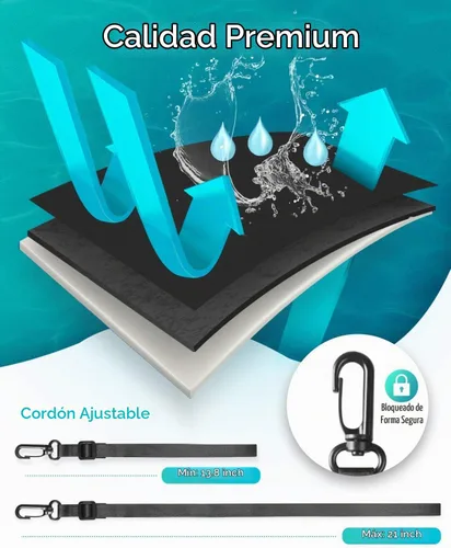 Vista 3 de Hiearcool - Funda impermeable IPX8, universal y compatible con celular iPhone 12, Pro 11, Pro Max, XS, Max, XR, X, 8, 7, Samsung Galaxy S10, S9