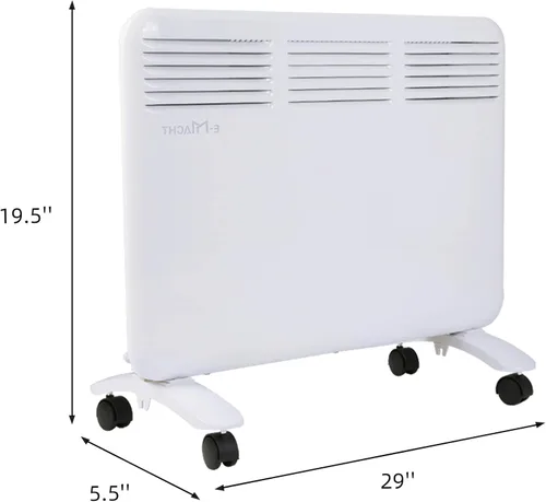 Vista 4 de Calentador súper eficiente para uso en interiores, calentadores silenciosos portátiles independientes de 1000 W con control digital LED ajustable