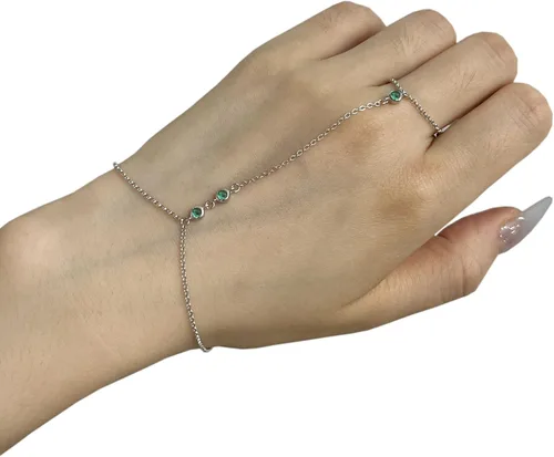 Vista 59 de Pulsera de plata de ley 925 para mujer, pulsera de mano para mujer, pulseras esclavas de 7 a 9 pulgadas ajustable
