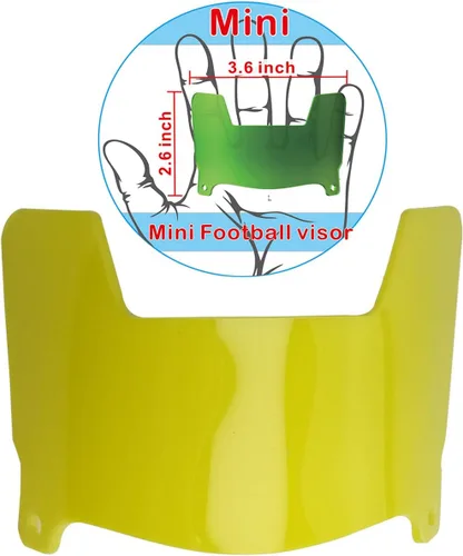 Vista 17 de Visera de casco de fútbol mini transparente con clips de ajuste universal para coleccionistas y exhibición