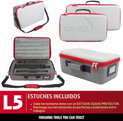 Vista 8 de Juego combinado de caja plana, capacidad MEGA - LEVEL5 Grado profesional Cajas planas MEGA de 10/12 pulgadas, mango de caja de 42 pulgadas