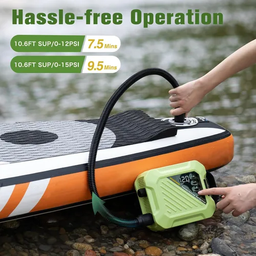 Vista 2 de Paddle Board Electric Pump High Pressure Rechargeable Auto-Off