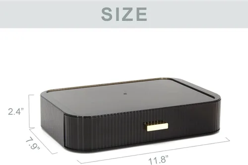 Vista 5 de Organizador de maquillaje con cajones apilables, organizadores y almacenamiento para tocador de baño, ideal para cosméticos, cuidado de la piel