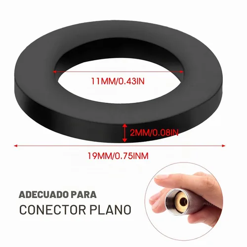 Vista 2 de Prasacco 25 arandelas de goma, sellos - sello de manguera de 1/2 pulgada para cabezal de ducha y conexión de manguera