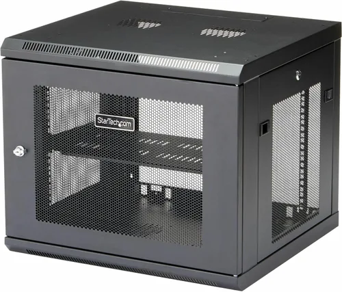 Vista 8 de StarTech - Armario de pared 6U, 19 pulgadas, 2 postes, 11 pulgadas de profundidad, 110 libras (RK619WALL)