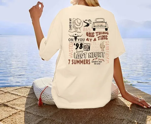 Vista 5 de Camisas de calavera de vaca para mujer, camisetas gráficas occidentales, camiseta de gran tamaño con estampado de música country Rodeo Cowboy