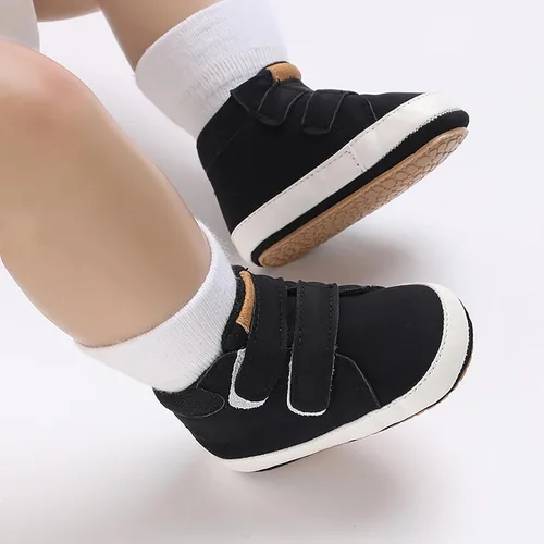 Vista 2 de SOFMUO Zapatos deportivos para bebés, niños y niñas, de piel sintética, antideslizantes, suela de goma suave, botines de vestir para niños pequeños