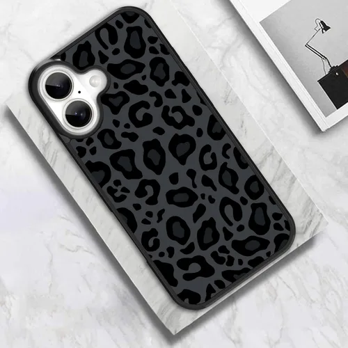 Vista 178 de KANGHAR - Funda compatible con iPhone 11, diseño de leopardo negro, textura de neumático antideslizante, a prueba de golpes, funda protectora