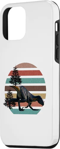 Vista 2 de Funda para iPhone 12 Mini Giganotosaurus Retro T Rex dinosaurio prehistórico para el día del padre