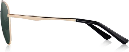 Vista 3 de Gafas de sol polarizadas para hombre de OLIEYE con marco de metal y lentes HD