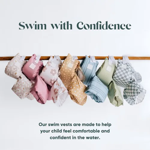 Vista 7 de AVA + OLIVER Chaleco de Natación para Niños Pequeños - Chaleco Flotador para Niños y Niñas & Alas de Agua para Niños y Niñas - Ajuste Duradero