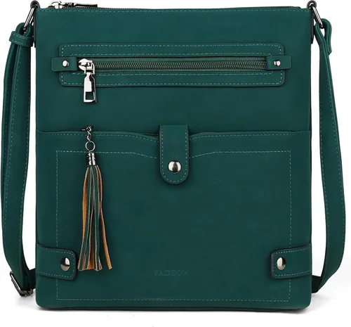 Vista 3 de FADEON Bolsos cruzados para mujer y mochila para laptop Colección Verde