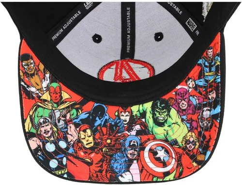 Vista 7 de Marvel Comic UV Ajustable Gancho y Bucle Curvo Tapa Blk