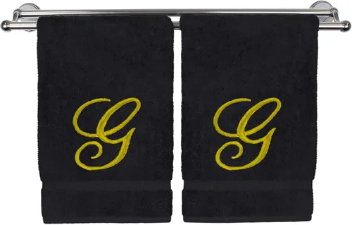 Vista 41 de Toalla de mano con monograma, regalo personalizado, 16 x 30 pulgadas, extra absorbente, 100% algodón turco, acabado de rizo suave, para baño, cocina