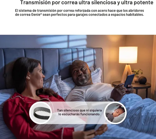 Vista 5 de Genie StealthDrive Connect 7155-TKV - Abridor de puerta de garaje con transmisión por correa inteligente