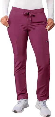 Vista 26 de Adar Addition Scrubs para mujer - Pantalones ajustados de yoga con cordón, para mujer Negro
