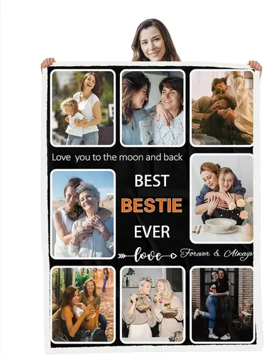 Vista 32 de Manta personalizada con fotos, manta personalizada para el mejor jugador de fútbol americano, regalos de cumpleaños para fanáticos del fútbol, manta
