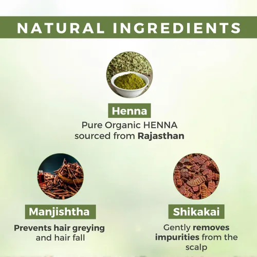 Vista 4 de Vegetal Organic Henna Powder for Hair (100 gm x Pack of 2)