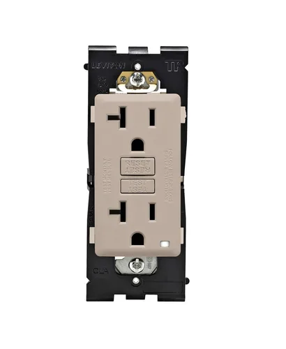 Vista 13 de Leviton Renu - Toma GFCI autocomprobada resistente a manipulaciones, 15 amperios, RGF15-CA, café con leche