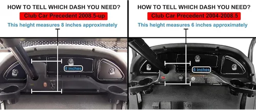 Vista 4 de Huskey Dash Kit W/Locks para Club Car Precedent Fibra de Carbono/Grano de Madera/Acabado Negro Brillante, Molde de Plástico Inyectado para Carrito