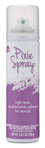 Vista 4 de iCraft Pixie Spray Stencil Adhesivo, reposicionable, baja adherencia, 3.81 onzas