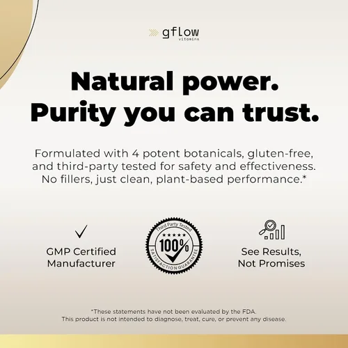 Vista 6 de gflow vitamins Tongkat Ali para hombres y mujeres, fórmula extra fuerte con Fadogia Agrestis y Tribulus con raíz de maca, resistencia, vitalidad