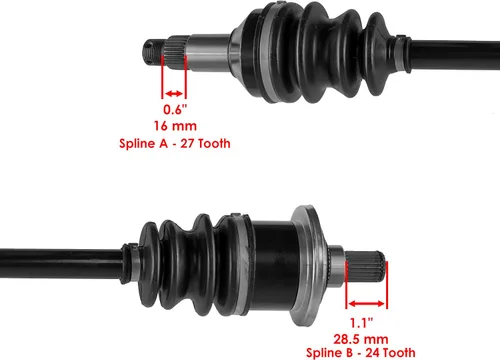 Vista 3 de Caltric Eje de articulación CV delantero izquierdo compatible con Arctic Cat Prowler XTZ 1000 2009 2010 2011 2012 2013 2014